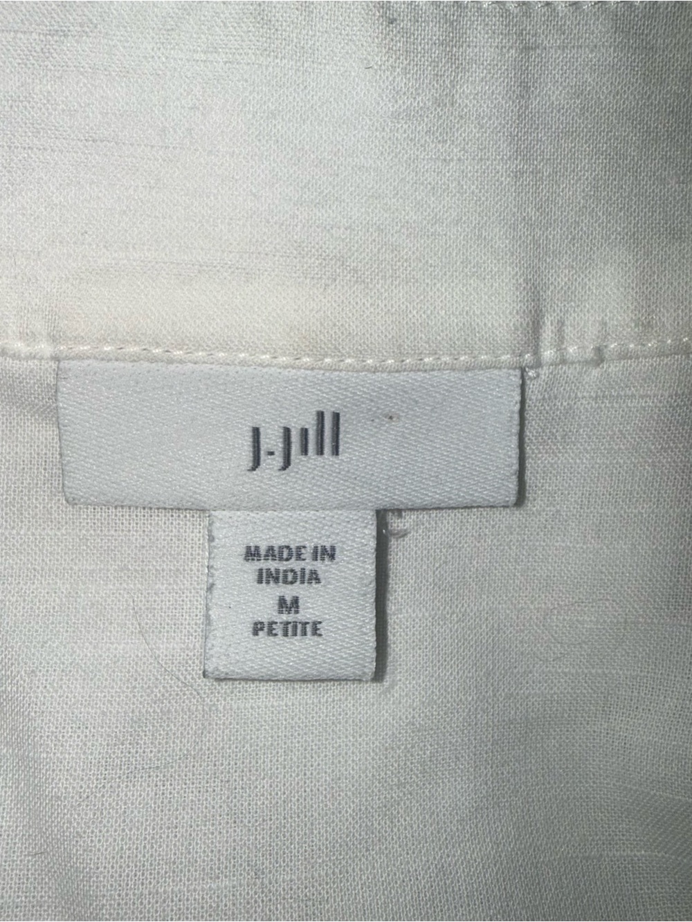 J. Jill White Short Sleeve V-Neck Pocket Blouse - Picture 3 of 4